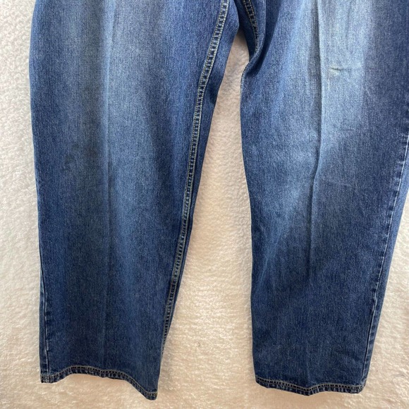 VTG Hard Knocks Mens Carpenter Jeans Size 36 Blue Straight Leg 90s street - Picture 4 of 12